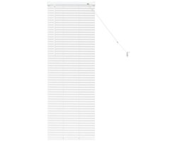 vidaXL - Venetiaanse - Jaloezieën - met - gordijnen - Wit - 130 - x - 50 - cm - Aluminium