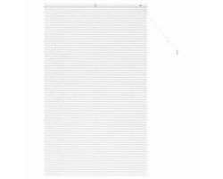 vidaXL - Venetiaanse - Jaloezieën - met - gordijnen - Wit - 175 - x - 105 - cm - Aluminium