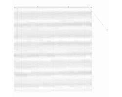 vidaXL - Venetiaanse - Jaloezieën - met - gordijnen - Wit - 175 - x - 155 - cm - Aluminium