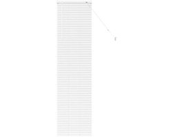 vidaXL - Venetiaanse - Jaloezieën - met - gordijnen - Wit - 175 - x - 50 - cm - Aluminium