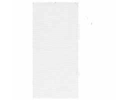 vidaXL - Venetiaanse - Jaloezieën - met - gordijnen - Wit - 220 - x - 100 - cm - Aluminium