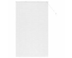 vidaXL - Venetiaanse - Jaloezieën - met - gordijnen - Wit - 220 - x - 135 - cm - Aluminium