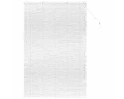 vidaXL - Venetiaanse - Jaloezieën - met - gordijnen - Wit - 220 - x - 145 - cm - Aluminium