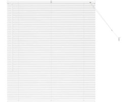 vidaXL - Venetiaanse - Jaloezieën - Wit - 130 - x - 110 - cm - Aluminium