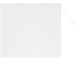 vidaXL - Venetiaanse - Jaloezieën - Wit - 130 - x - 145 - cm - Aluminium