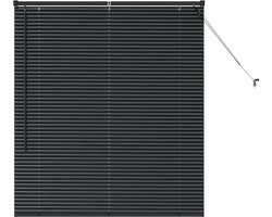 vidaXL - Venetiaanse - Jaloezieën - Zwart - 130 - x - 120 - cm - Aluminium