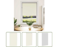 vidaXL Verduisterend Gordijn - Rolgordijnen - Rolgordijn verduisterend 100 x 175 cm crême - Crème Kleurig Gordijn - Slaapkamerrgordijn - Zonwering