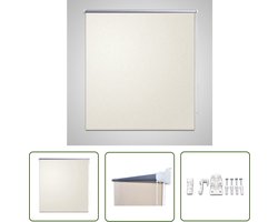 vidaXL Verduisterend Gordijn - Rolgordijnen - Rolgordijn verduisterend 80 x 230 cm crême - Blackout Gordijn - Kamerschaduw - Zonwering