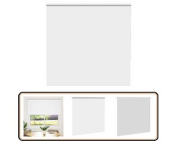 vidaXL Verduisterend Rolgordijn 165x175 cm Wit Rolgordijnen - Verduisterend Gordijn - Slaapkamer Decoratie - Woonkamer Decoratie - Kantoor Decoratie