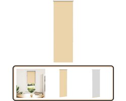 vidaXL Verduisterend Rolgordijn 60x175cm Beige Rolgordijnen - Privacy Gordijnen - Lichtwerkende Gordijnen - Verduisterende Gordijnen - Woonkamer Decoratie