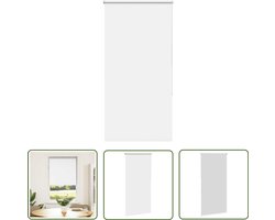 vidaXL Verduisterend Rolgordijn - Wit - 85x150 cm Rolgordijnen - Privacy Gordijnen - Lichtwerkende Gordijnen - Verduisterende Gordijnen - Interieur Decoratie