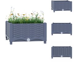 vidaXL Verhoogde Tuinbak - Verhoogde Tuinbakken - Verhoogde Plantenbak - Verhoogde Plantenbakken - Plantenbak verhoogd 40x40x23 cm polypropyleen