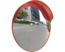 vidaXL - Verkeersspiegel - voor - buiten - 60 - cm - PC-kunststof - oranje