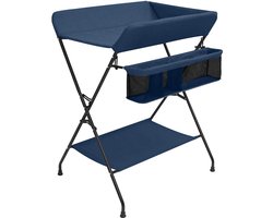 vidaXL - Verschoontafel - ijzer - marineblauw