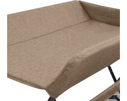 vidaXL Verschoontafel ijzer taupe - Verschoontafel - Kindermeubilair - Babykamer - Luierverandtafel - Taupecleur