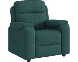 vidaXL Verstelbare Fauteuil Donkergroen Stof
