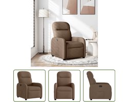 vidaXL Verstelbare Stoel - Fauteuil - Fauteuil verstelbaar stof bruin - Lounge Stoel - Relaxstoel - Bruine Fauteuil