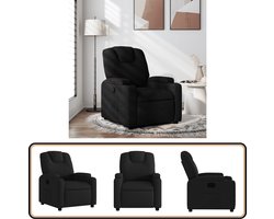 vidaXL Verstelbare Zwarte Fauteuil - Stijlvol Comfort Verstelbare Fauteuil - Fauteuils - Lounge Stoel - Relaxfauteuil - Leesfauteuil