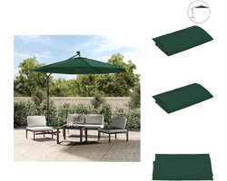 vidaXL Vervangend Doek - Vervangende Doeken - Vervangingsdoek - Vervangingsdoeken - Vervangingsdoek voor zweefparasol 300 cm groen