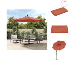 vidaXL Vervangend Doek - Vervangende Doeken - Vervangingsdoek - Vervangingsdoeken - Vervangingsdoek voor zweefparasol 350 cm terracottakleurig
