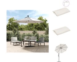 vidaXL Vervangend Doek - Vervangende Doeken - Vervangingsdoek - Vervangingsdoeken - Vervangingsdoek voor zweefparasol 350 cm zandwit