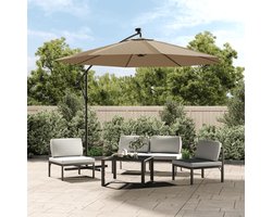 vidaXL - Vervangende - stof - voor - zweefparasol - taupe - 350 - cm