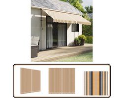 vidaXL Vervangingsdoek Luifel 4x3,5 m - Meerkleurig Luifeldoek - Vervangingsdoek - Tuinaccessoires - Zonwering - Buitenleven