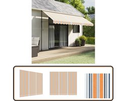 vidaXL Vervangingsdoek voor Luifel - 4,5x3,5 m - Gestreept Luifeldak - Voldoeg Dak - Tuinaccessoires - Zonwering - Waterdicht