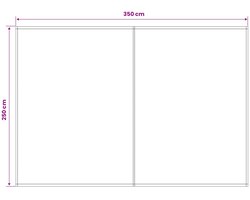 vidaXL - Vervangingsdoek - voor - zonnescherm - Antraciet - en - Wit - 350 - x - 250 - cm