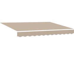 vidaXL - Vervangingsdoek - voor - zonnescherm - Beige - 330 - x - 245 - cm - Polyester
