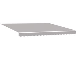 vidaXL - Vervangingsdoek - voor - zonnescherm - Lichtgrijs - 380 - x - 345 - cm