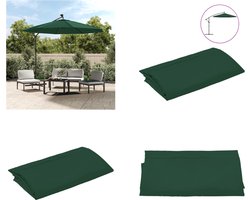 vidaXL Vervangingsdoek voor zweefparasol 300 cm groen - Vervangend Doek - Vervangende Doeken - Vervangingsdoek - Vervangingsdoeken
