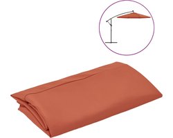 vidaXL - Vervangingsdoek - voor - zweefparasol - 300 - cm - terracottakleurig