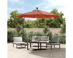 vidaXL - Vervangingsdoek - voor - zweefparasol - 350 - cm - terracottakleurig