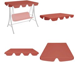 vidaXL Vervangingsluifel voor schommelbank 150/130x105/70cm terracotta - Luifel - Luifels - Overkapping - Overkappingen