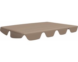 vidaXL - Vervangingsluifel - voor - schommelbank - 188/168x145/110 - cm - taupe