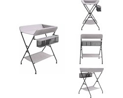 vidaXL Verzorgingstafel - Verzorgingstafels - Verschoontafel - Verschoontafels - Verschoontafel ijzer lichtgrijs