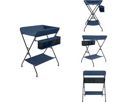 vidaXL Verzorgingstafel - Verzorgingstafels - Verschoontafel - Verschoontafels - Verschoontafel ijzer marineblauw
