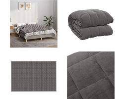 vidaXL - Verzwaringsdeken - 120x180 - cm - 5 - kg - stof - grijs