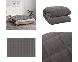 vidaXL - Verzwaringsdeken - 122x183 - cm - 9 - kg - stof - grijs