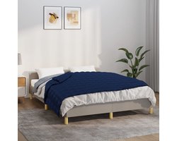 vidaXL - Verzwaringsdeken - 135x200 - cm - 6 - kg - stof - blauw