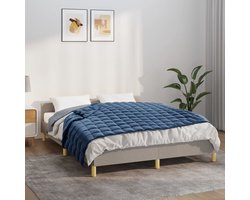 vidaXL - Verzwaringsdeken - 135x200 - cm - 6 - kg - stof - blauw
