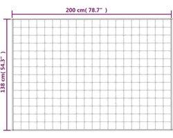vidaXL - Verzwaringsdeken - 138x200 - cm - 6 - kg - stof - blauw