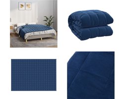vidaXL - Verzwaringsdeken - 138x200 - cm - 6 - kg - stof - blauw