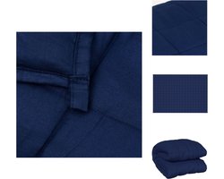 vidaXL - Verzwaringsdeken - 140x200 - cm - 6 - kg - stof - blauw