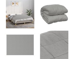 vidaXL - Verzwaringsdeken - 150x200 - cm - 7 - kg - stof - grijs