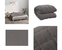 vidaXL - Verzwaringsdeken - 150x200 - cm - 7 - kg - stof - grijs