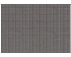 vidaXL - Verzwaringsdeken - 152x203 - cm - 7 - kg - stof - grijs