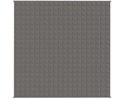 vidaXL - Verzwaringsdeken - 200x200 - cm - 9 - kg - stof - grijs