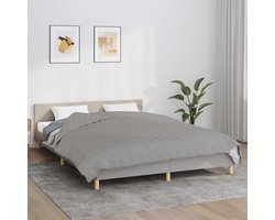 vidaXL - Verzwaringsdeken - 200x220 - cm - 13 - kg - stof - grijs